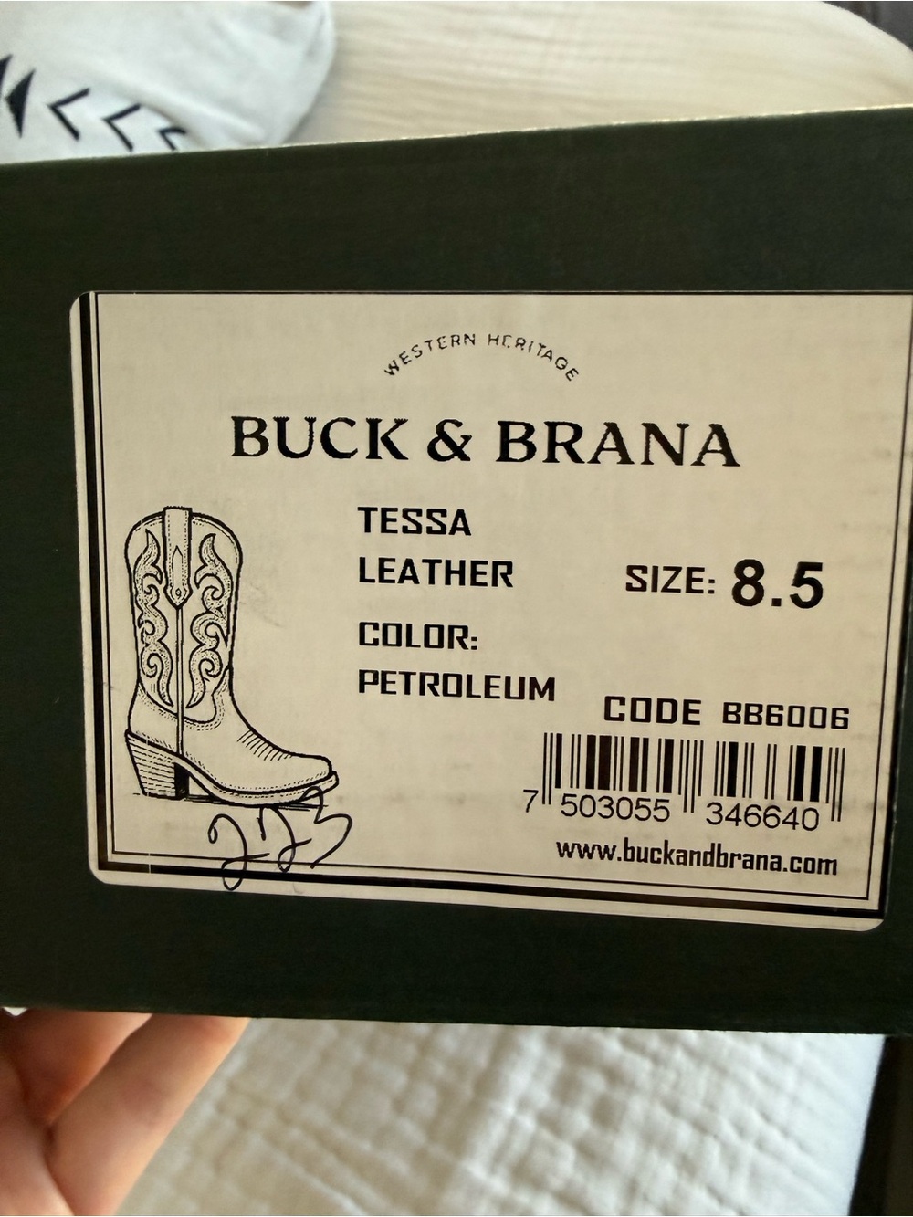 NWT Buck & Brana Tessa Cowboy Boots Size 8.5 - Picture 12 of 13